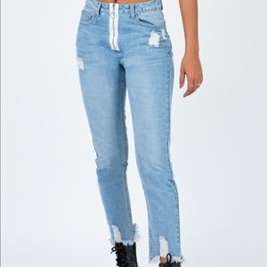 Princess Polly skinny mid wash denim jean
